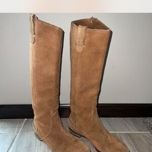Frye Tan Suede Knee-High Boots